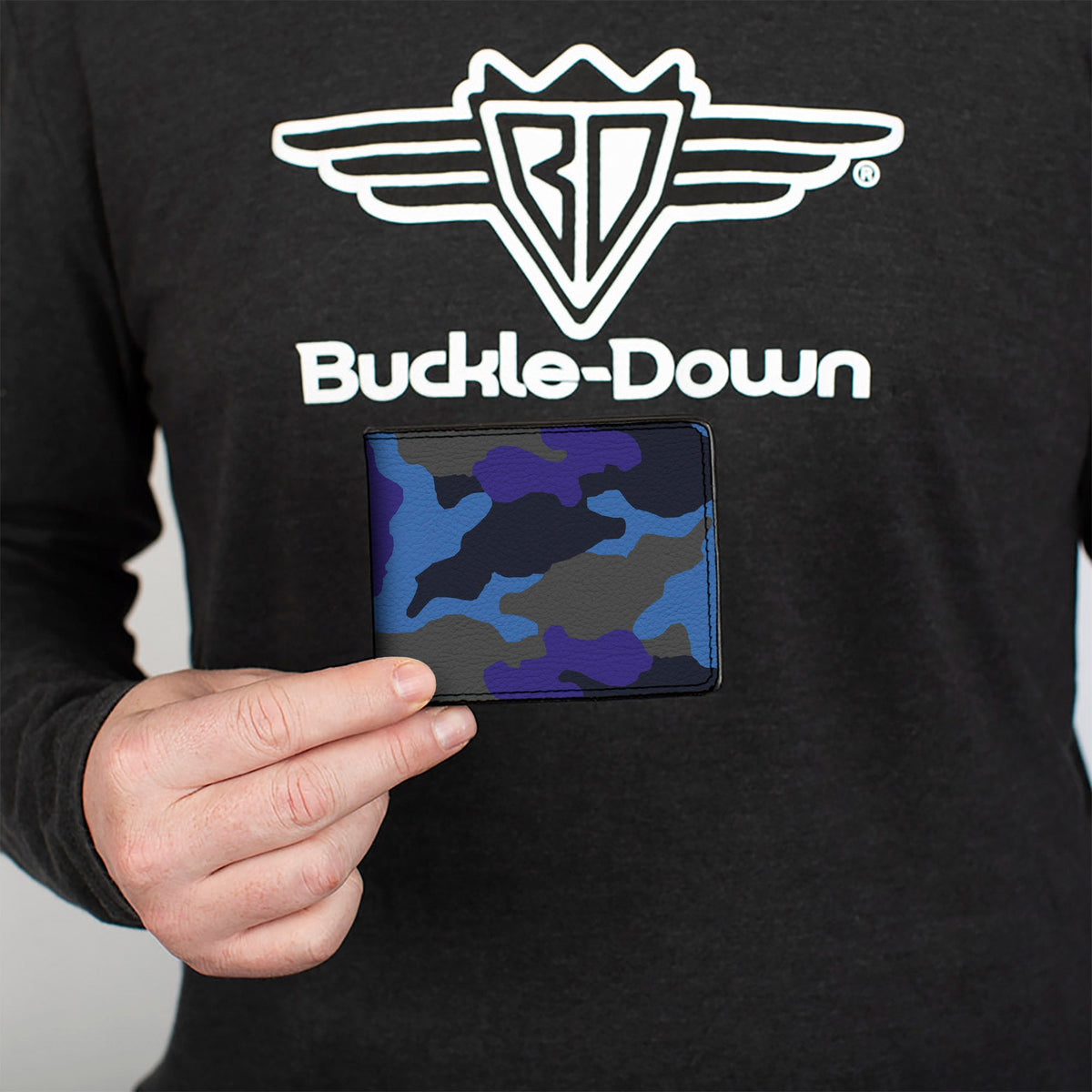 Bi-Fold Wallet - Camo Blue