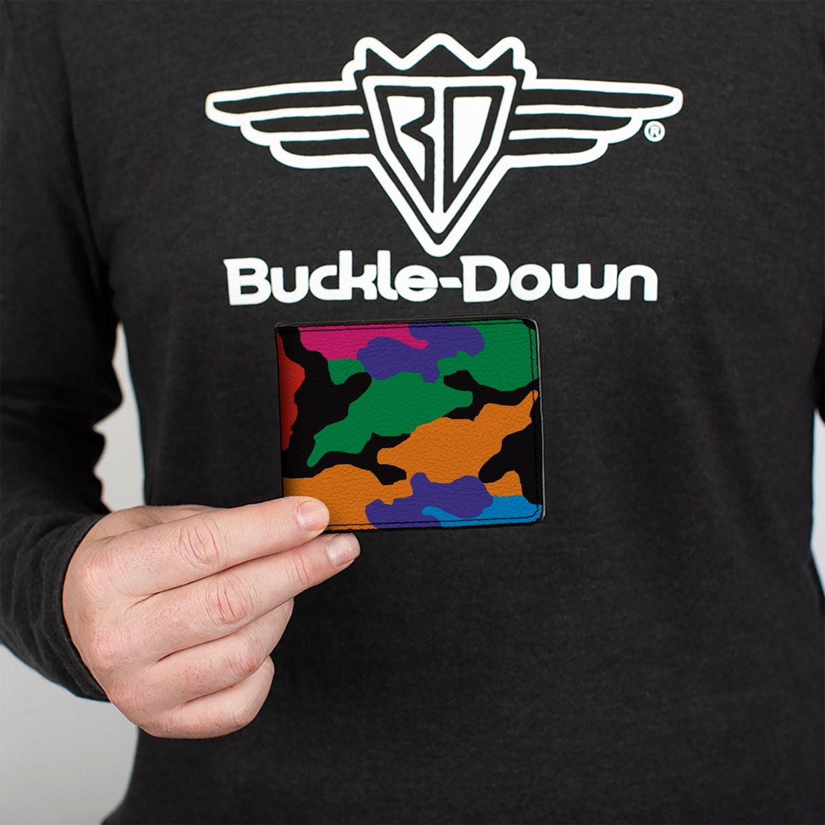 Bi-Fold Wallet - Camo Multi Neon