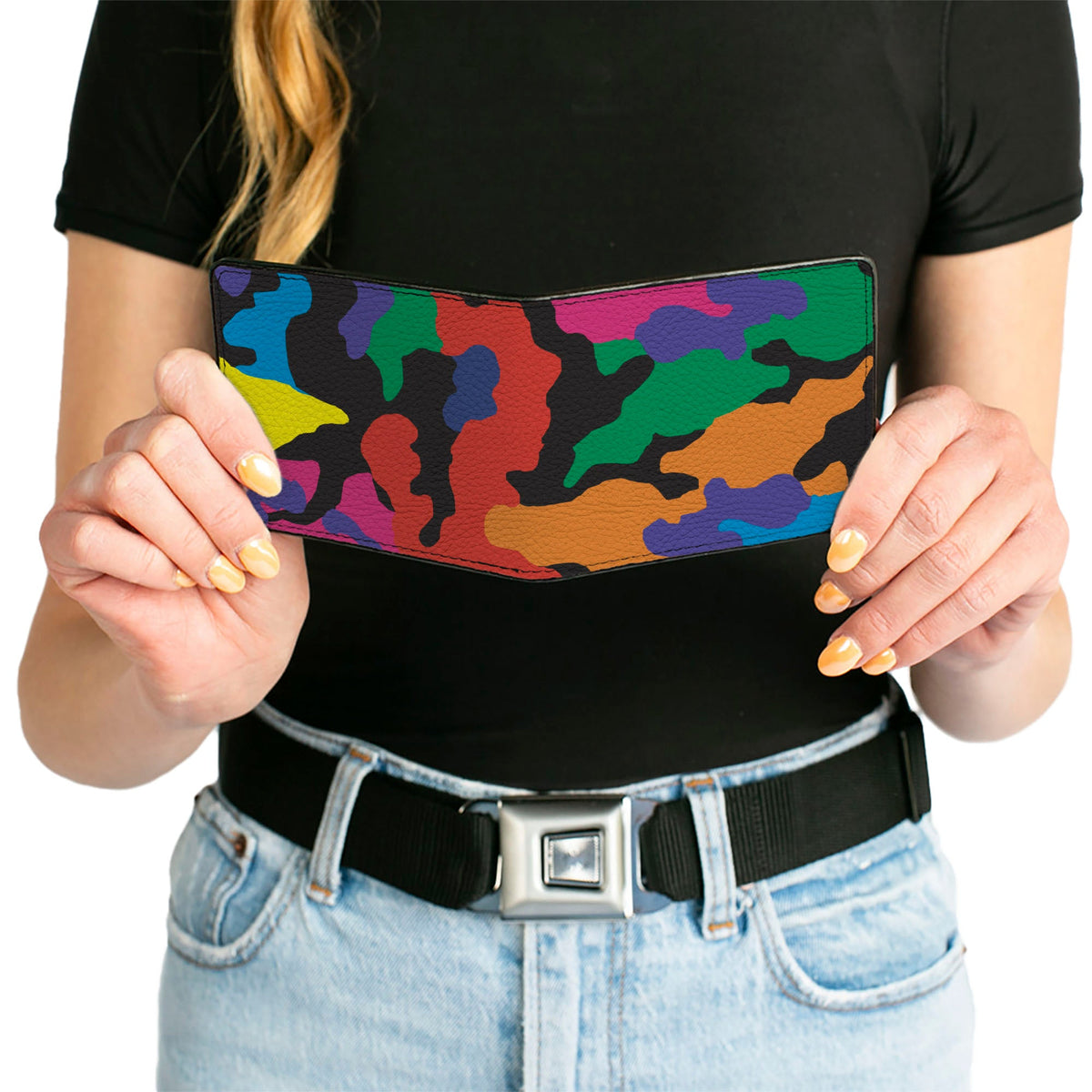 Bi-Fold Wallet - Camo Multi Neon