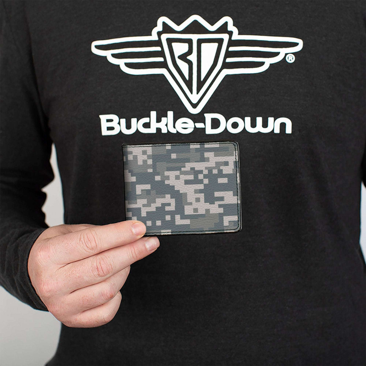 Bi-Fold Wallet - Digital Camo2 Grays - Buckle-Down - Flyclothing LLC