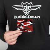 Bi-Fold Wallet - Camo Red Black Gray White - Buckle-Down - Flyclothing LLC