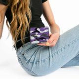 Bi-Fold Wallet - Camo Purple Black Gray White