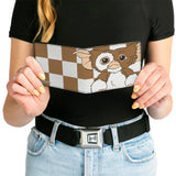 Bi-Fold Wallet - The Gremlins Gizmo Pose Checker Brown/White