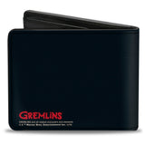 Bi-Fold Wallet - Gremlins Stripe Pose in Box + Logo Black Red