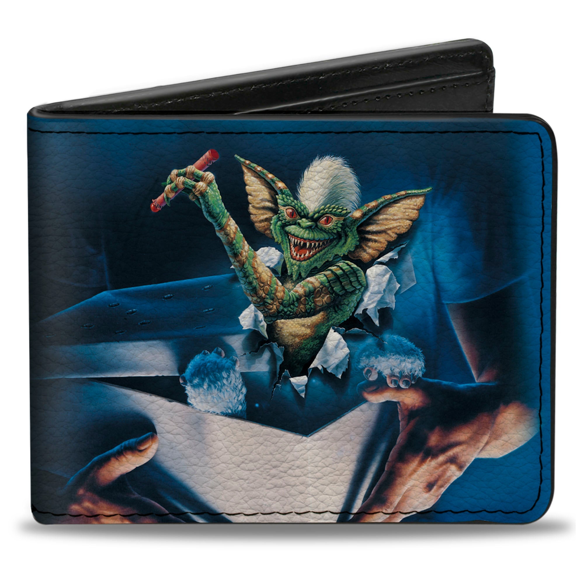 Bi-Fold Wallet - Gremlins Stripe Pose in Box + Logo Black Red