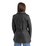 Juliette Women's Asymmetrical Leather Trench Coat - Whet Blu NYC - Flyclothing LLC