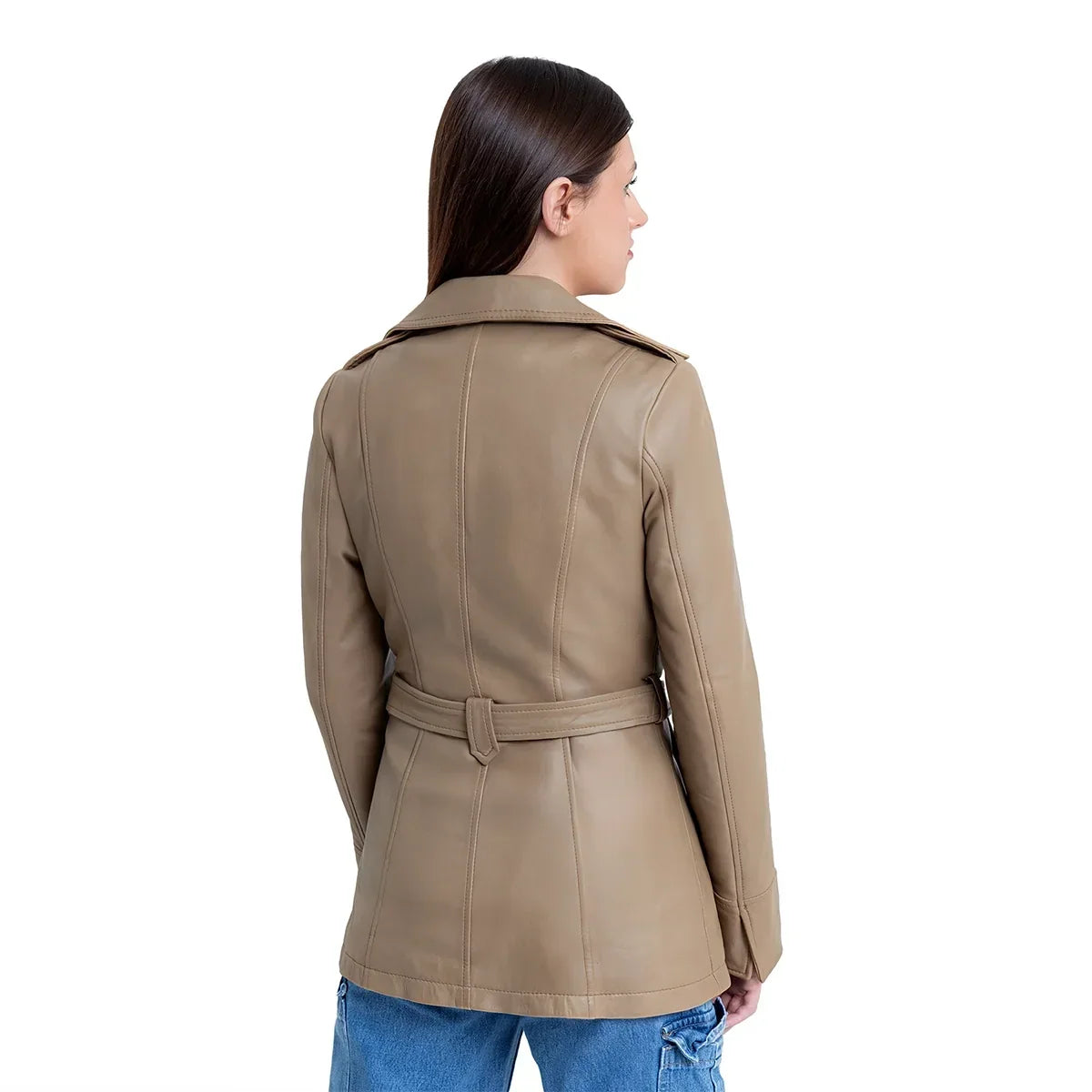 Juliette Women's Asymmetrical Leather Trench Coat - Whet Blu NYC - Flyclothing LLC