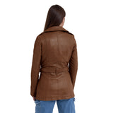 Juliette Women's Asymmetrical Leather Trench Coat - Whet Blu NYC - Flyclothing LLC