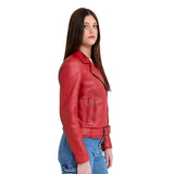Adeline Women's Lambskin Asymmetrical Jacket