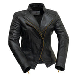 Claire Women's Lambskin Asymmetrical Jacket