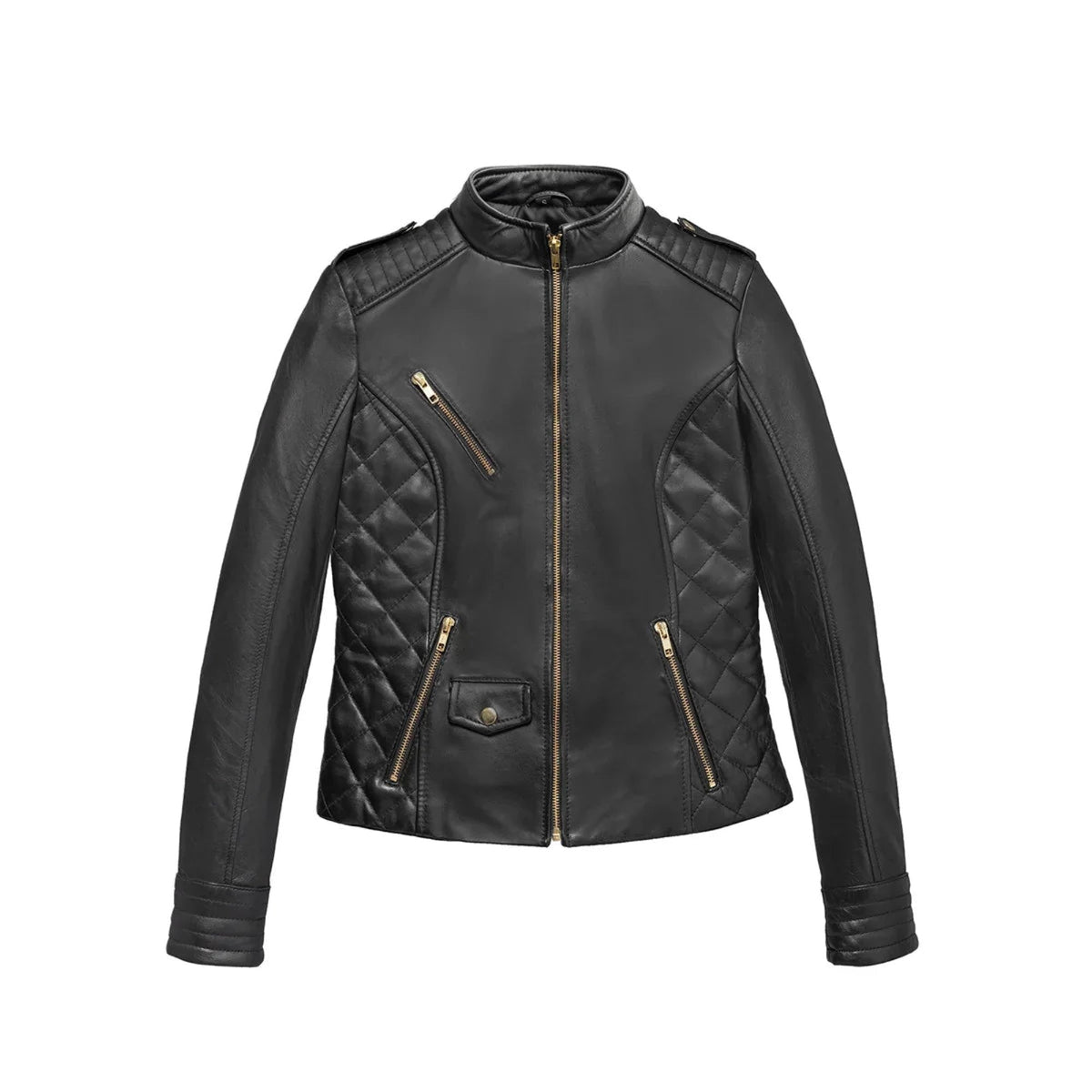 Alessandra Women's Lambskin Moto Jacket - Whet Blu NYC - Flyclothing LLC