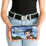 Hinged Wallet - THE APOTHECARY DIARIES Chibi Maomao Poses and Title Logo Sky Blue