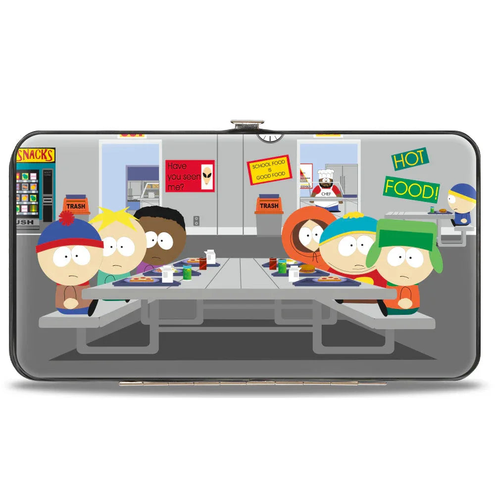 Hinged Wallet - South Park Boys Group Cafeteria Table Scene - Buckle-Down - Flyclothing LLC