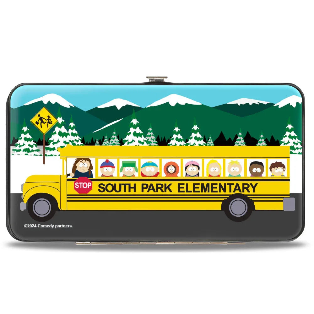 Hinged Wallet - SOUTH PARK ELEMENTARY School Bus Group Pose Mountain Scene - Buckle-Down - Flyclothing LLC