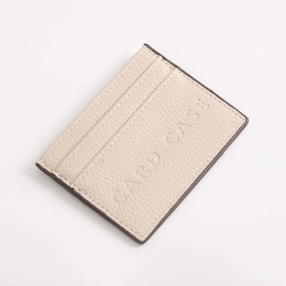 Textured Faux Leather Card Case Wallet - Madeline Love - Flyclothing LLC