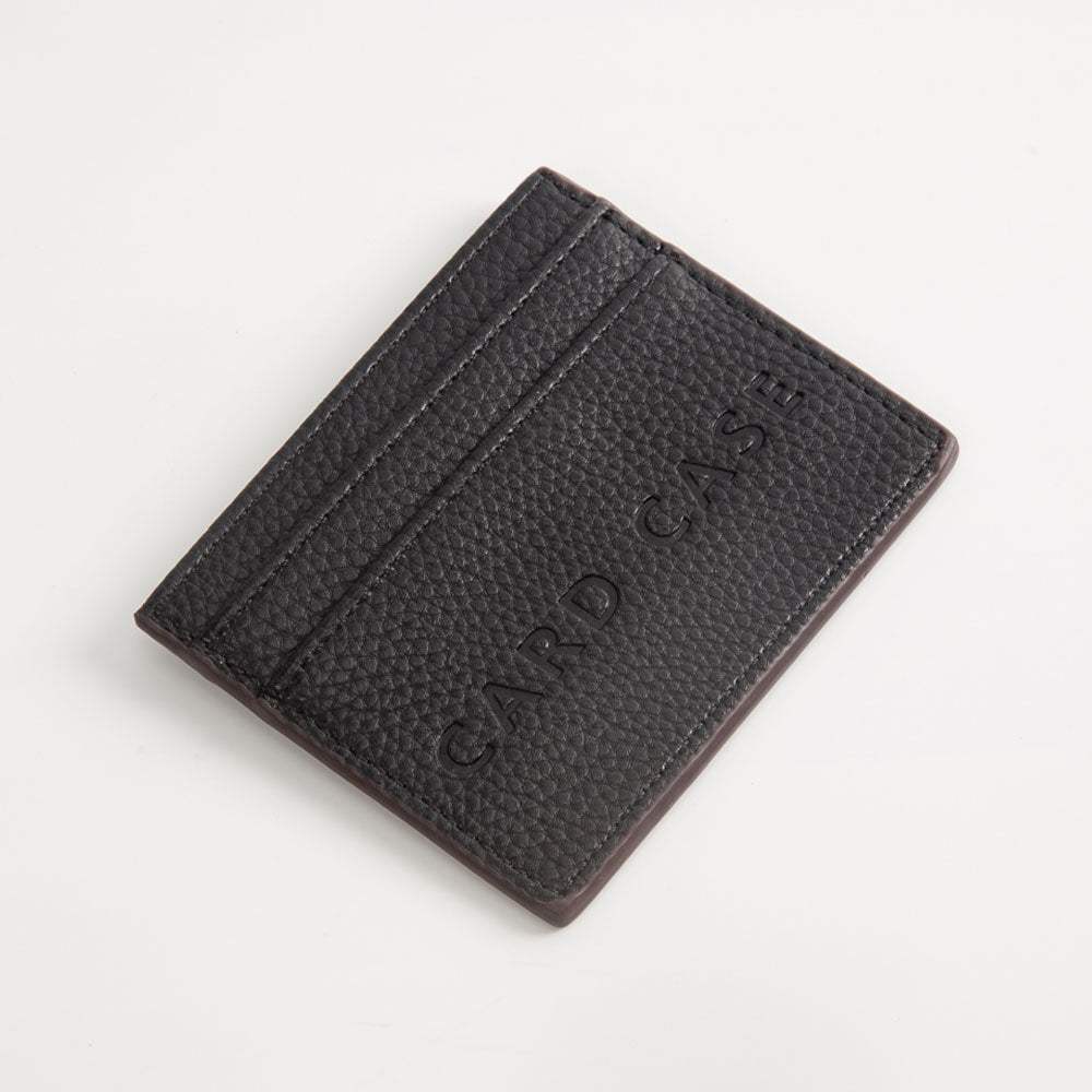Textured Faux Leather Card Case Wallet - Madeline Love - Flyclothing LLC