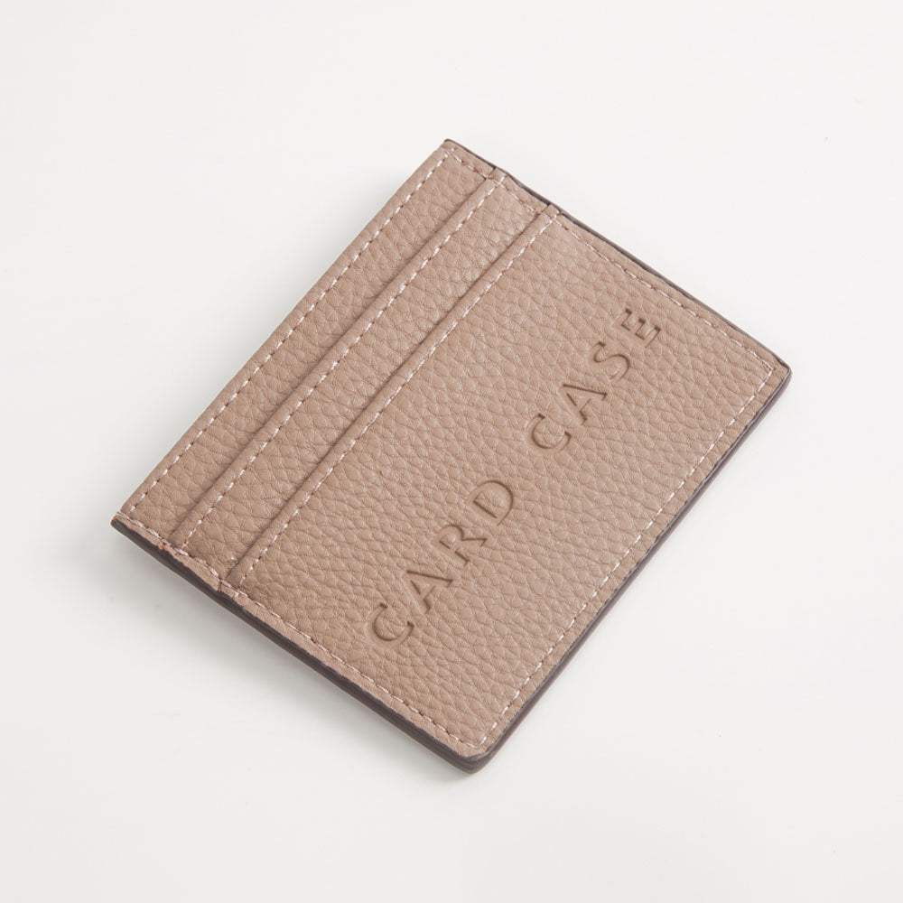 Textured Faux Leather Card Case Wallet - Madeline Love - Flyclothing LLC