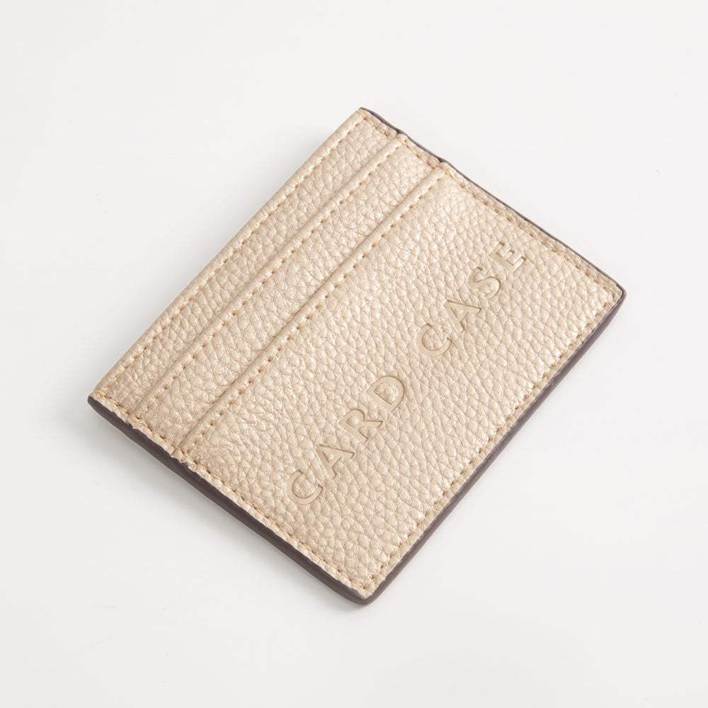 Textured Faux Leather Card Case Wallet - Madeline Love - Flyclothing LLC