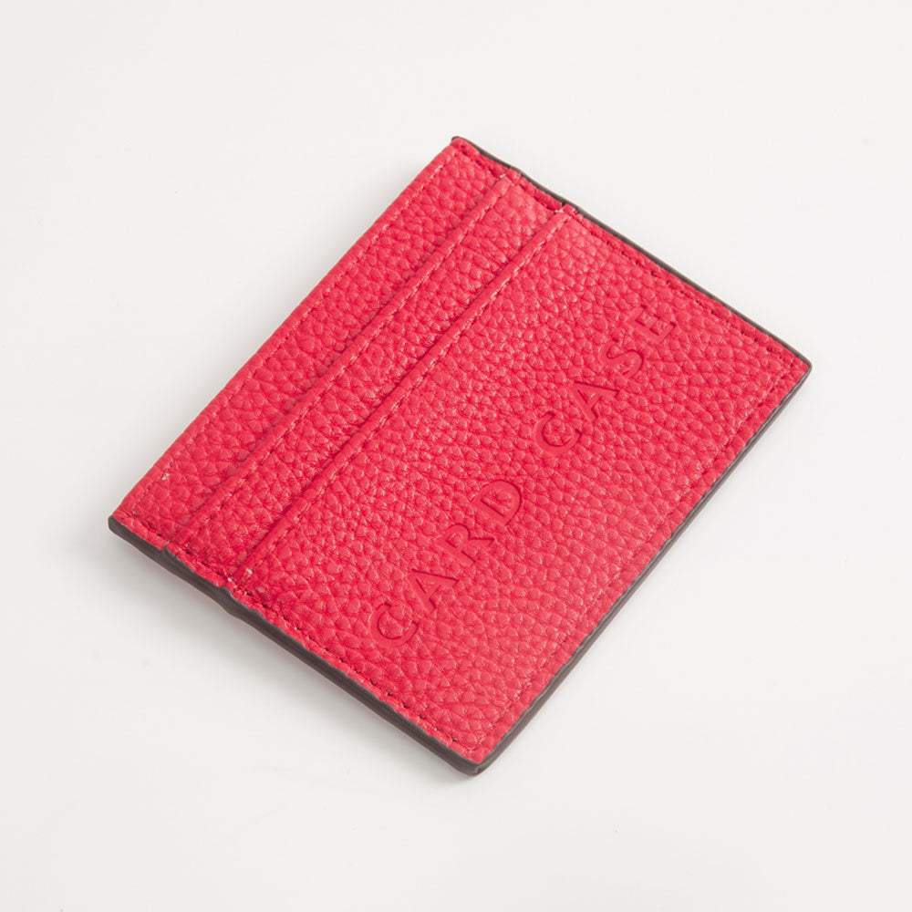 Textured Faux Leather Card Case Wallet - Madeline Love - Flyclothing LLC