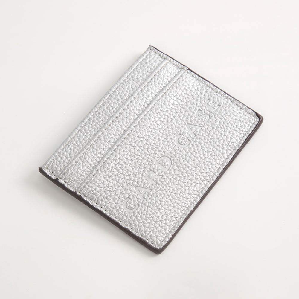 Textured Faux Leather Card Case Wallet - Madeline Love - Flyclothing LLC