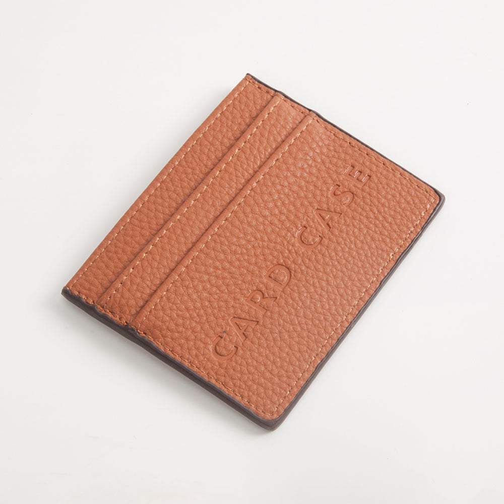 Textured Faux Leather Card Case Wallet - Madeline Love - Flyclothing LLC