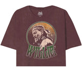 Willie Nelson-Headband Oversized Crop Tee - Willie Nelson