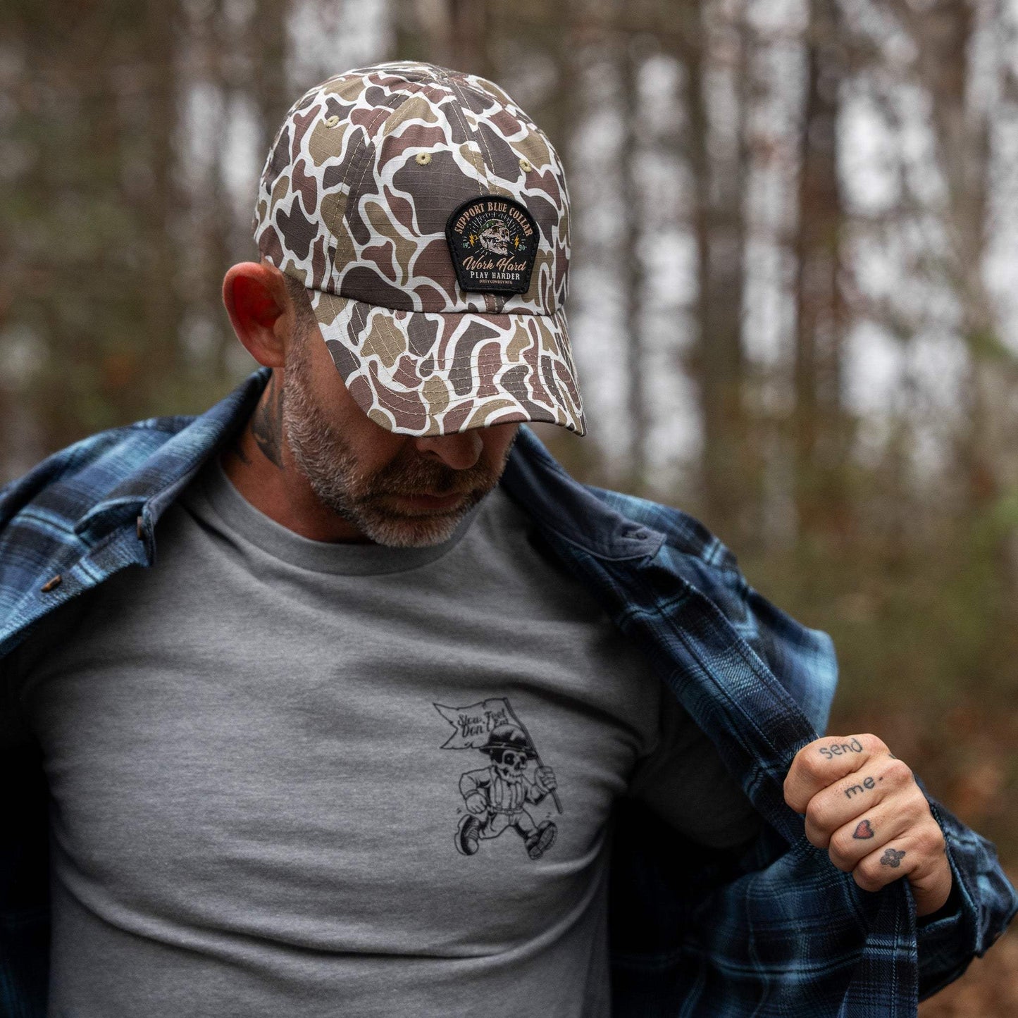 Work Hard, Play Harder Patch Ripstop Tactical Hat - DIRTY COWBOY USA - Flyclothing LLC