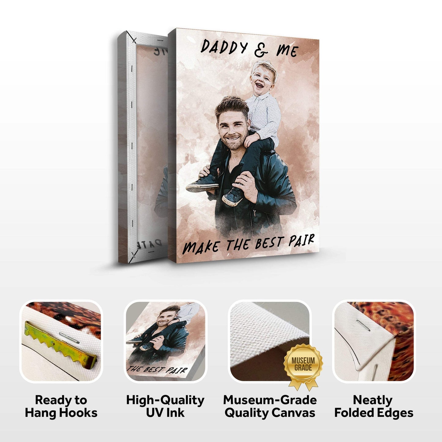Daddy & Me Make the Best Pair Sign - Tailored Canvases - Flyclothing LLC