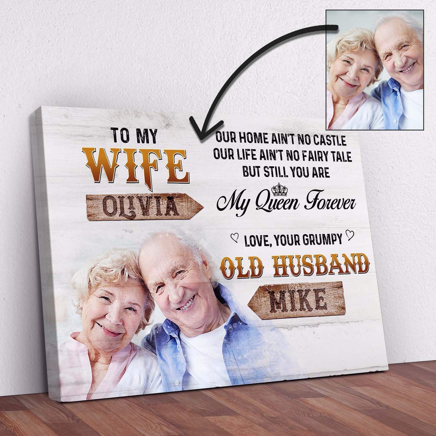 To My Wife Sign IV - Tailored Canvases - Flyclothing LLC
