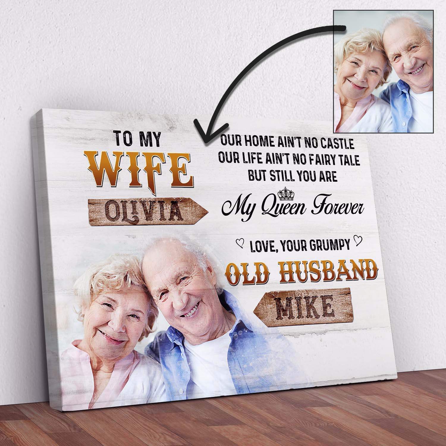 To My Wife Sign IV - Tailored Canvases - Flyclothing LLC