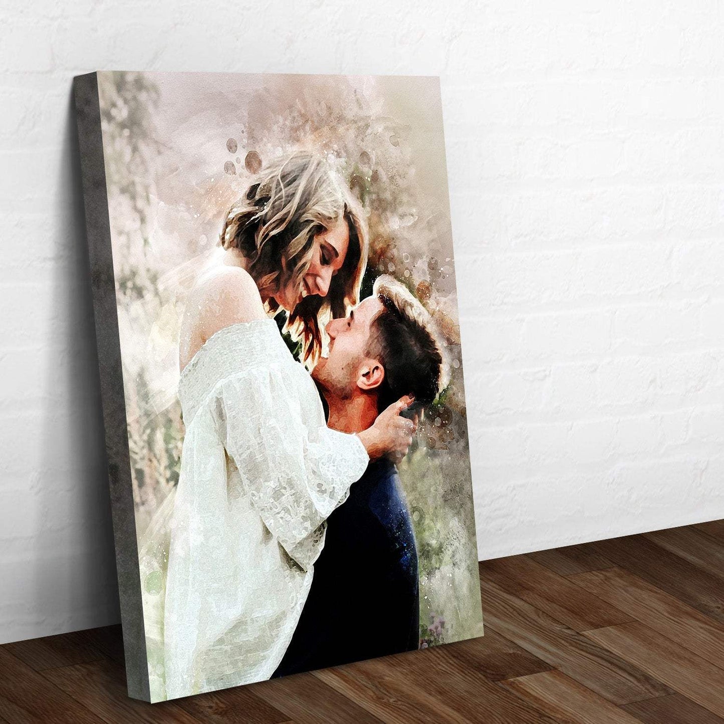 Couple Watercolor Portrait Sign - Tailored Canvases - Flyclothing LLC