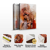 Family Watercolor Portrait Sign - Tailored Canvases - Flyclothing LLC