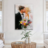 Custom Wedding Watercolor Portrait - Tailored Canvases - Flyclothing LLC