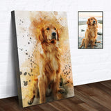 Pet Watercolor Portrait Custom Wall Art - Tailored Canvases - Flyclothing LLC