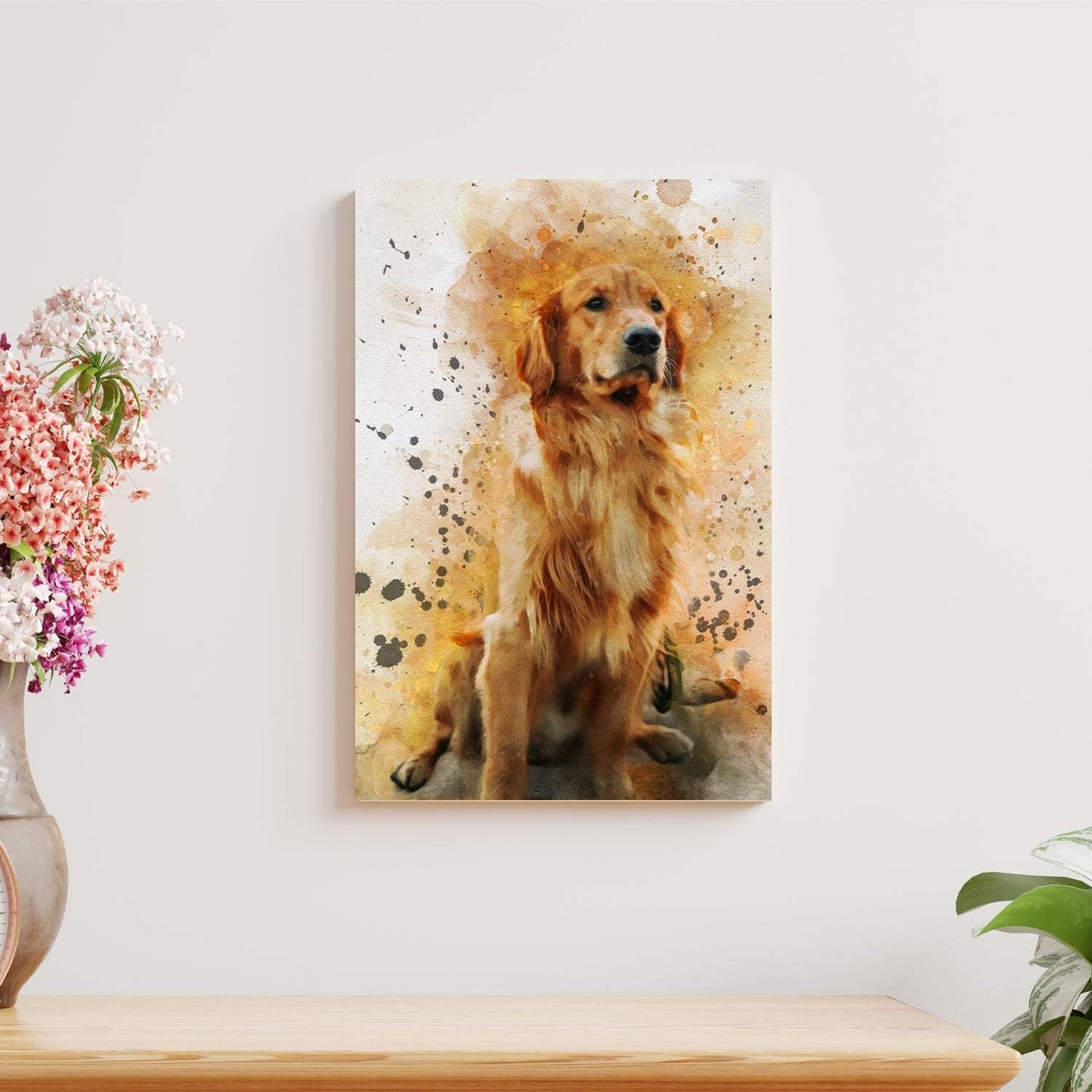 Pet Watercolor Portrait Custom Wall Art - Tailored Canvases - Flyclothing LLC