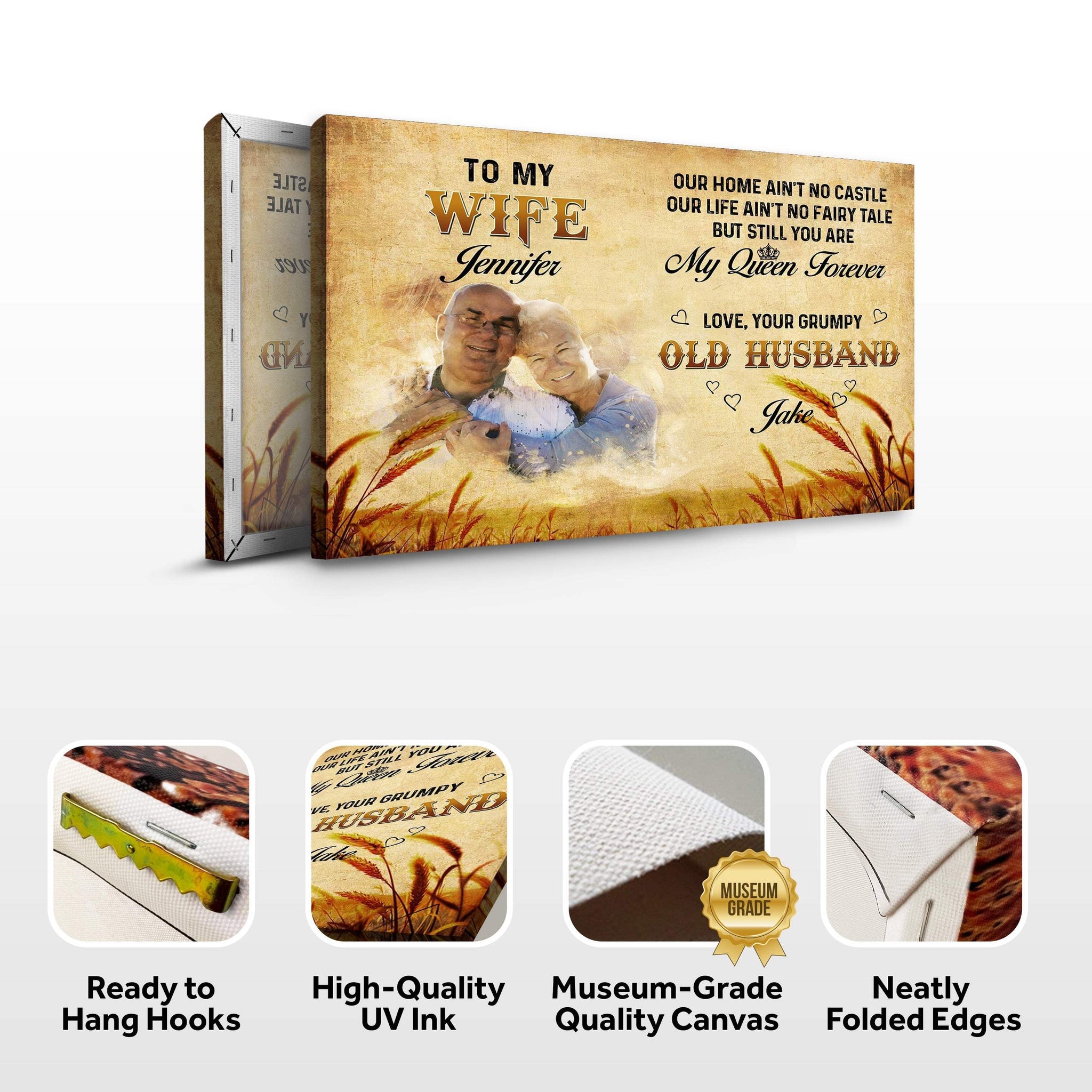 To My Wife Sign IV - Tailored Canvases - Flyclothing LLC