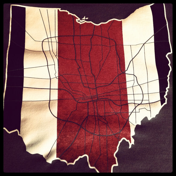Ohio State Map T-Shirt - Anonymous - Flyclothing LLC