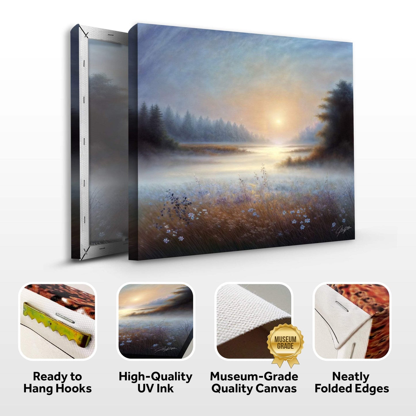 Canvas Print: Misty Serenade - Tailored Canvases - Flyclothing LLC