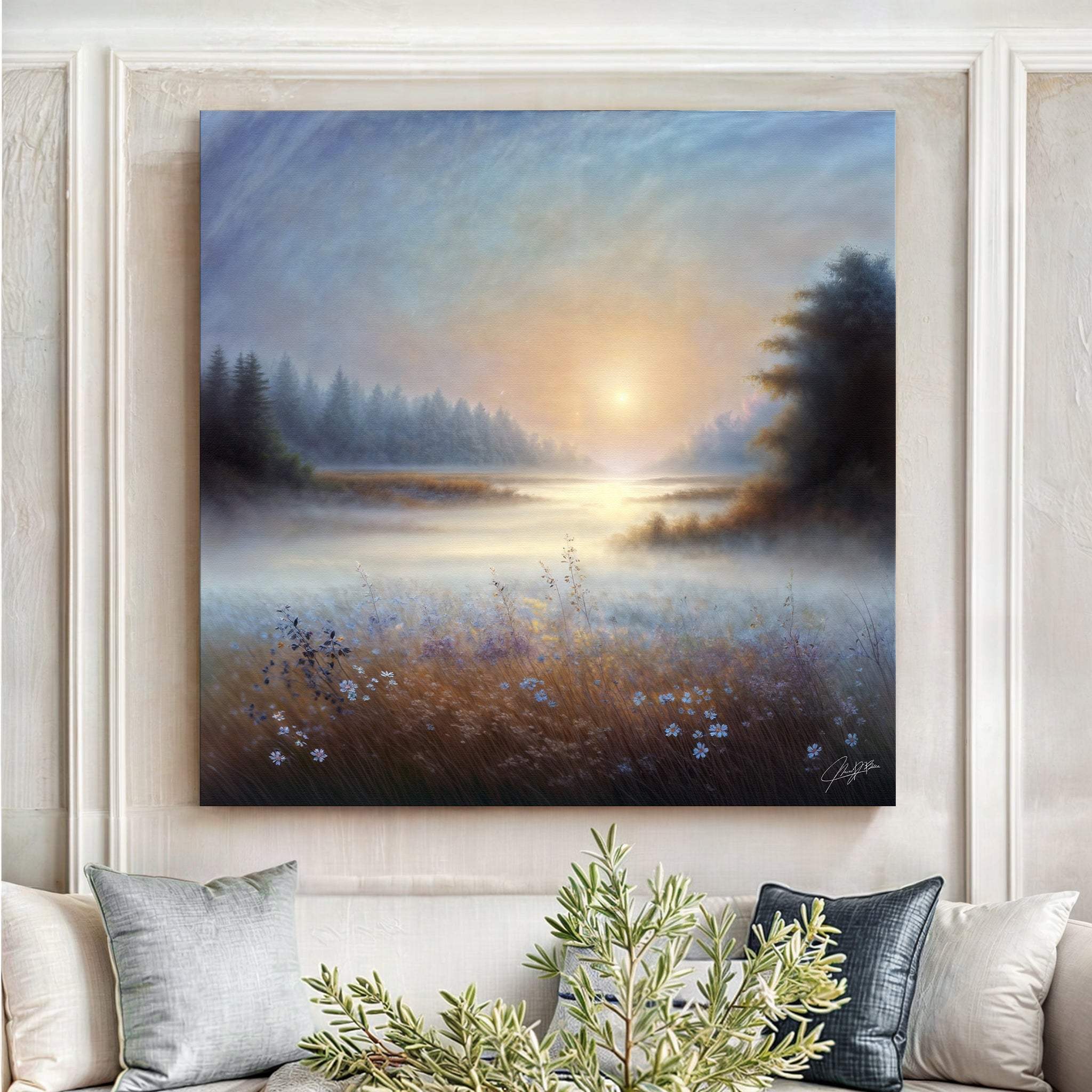 Canvas Print: Misty Serenade - Tailored Canvases - Flyclothing LLC