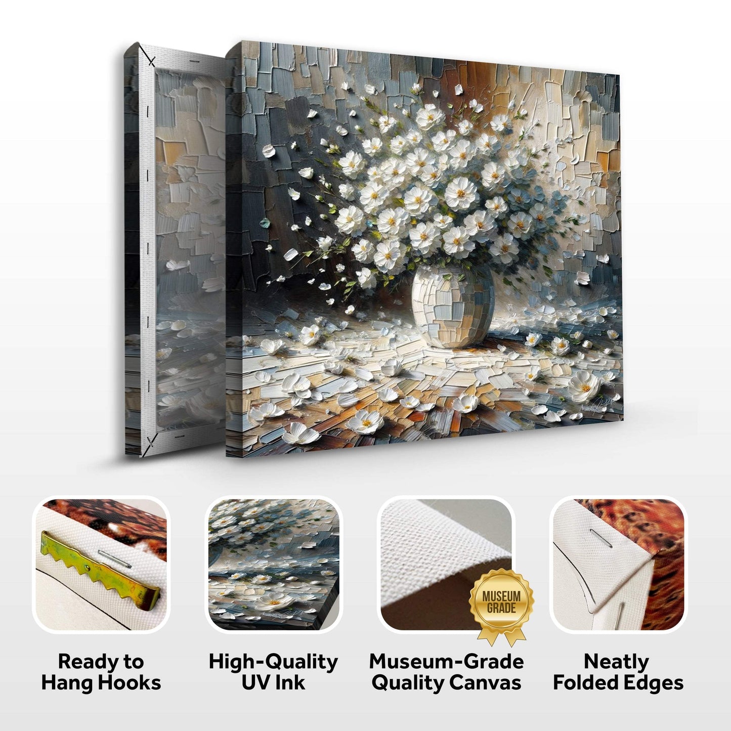 Canvas Print: "Porcelain Bloom" - Tailored Canvases - Flyclothing LLC