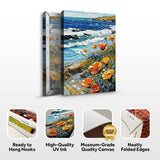 Canvas Print: "Coastal Blooms" - Tailored Canvases - Flyclothing LLC