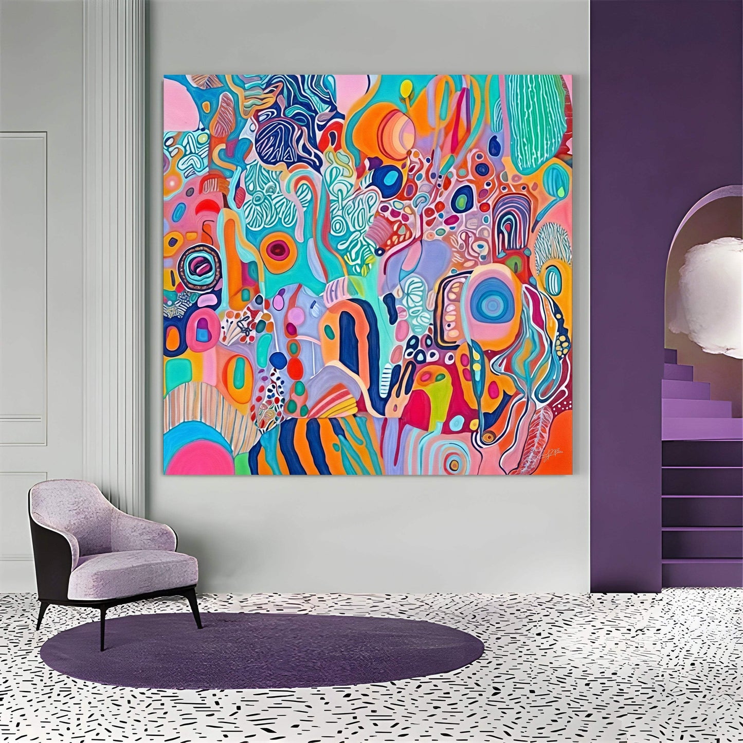 Canvas Print: "Kaleidoscopic Voyage III" - Tailored Canvases - Flyclothing LLC