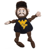 NCAA West Virginia University, Mountaineer Knottie® Plush Dog Toy - HuggleHounds - Flyclothing LLC