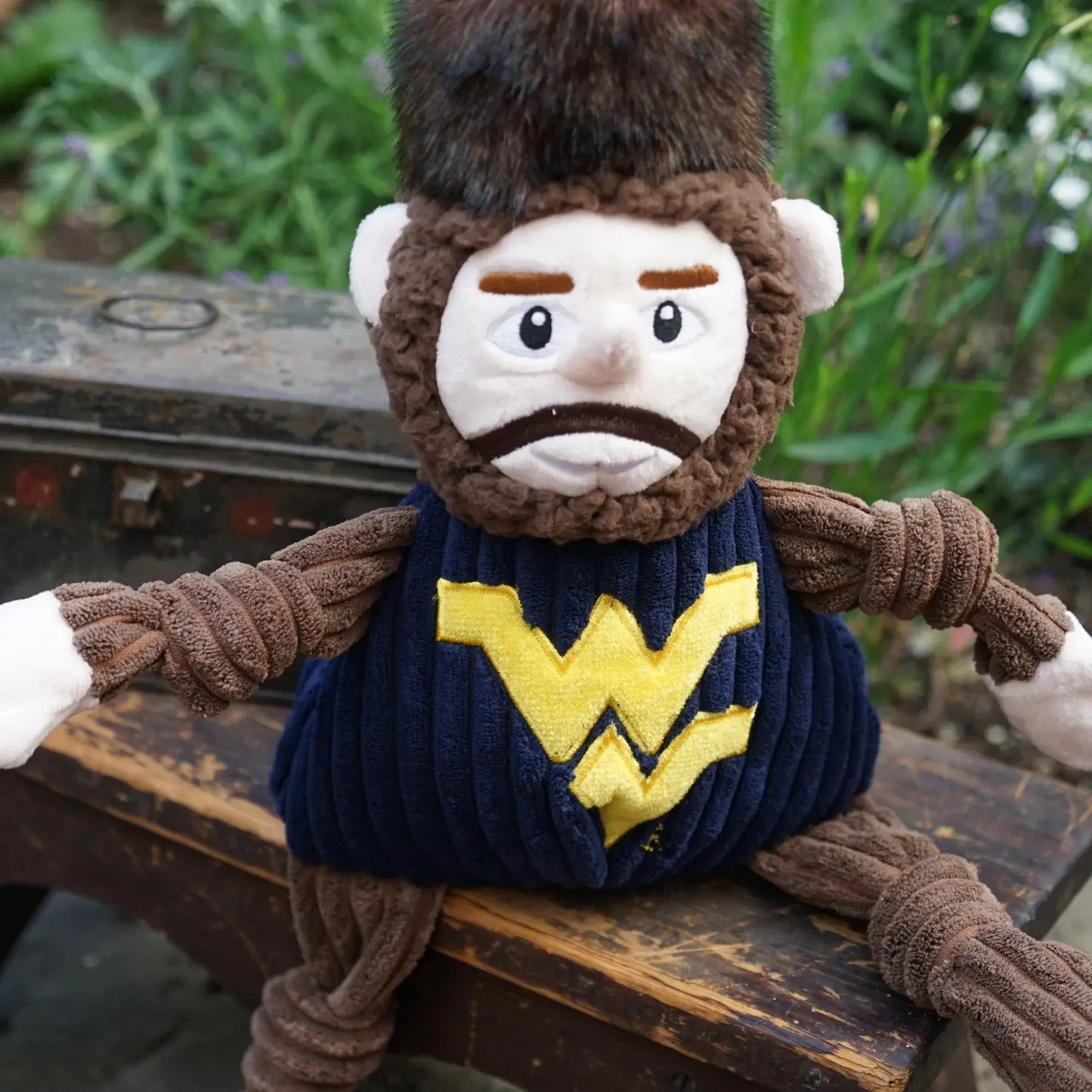 NCAA West Virginia University, Mountaineer Knottie® Plush Dog Toy - HuggleHounds - Flyclothing LLC