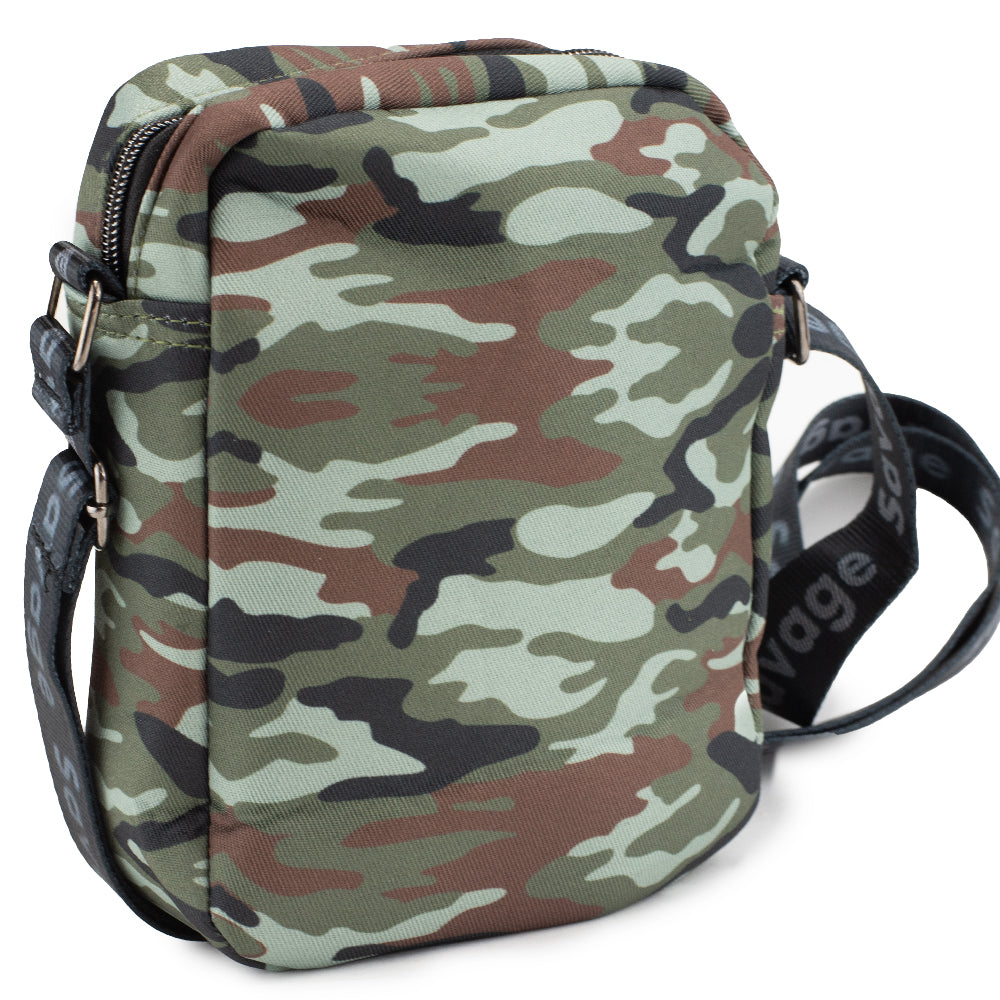Women's Crossbody Wallet - Camo Olive + SAVAGE Brick Red White - Buckle-Down - Flyclothing LLC