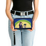PU Zip Around Wallet Rectangle - The Apothecary Diaries Chibi Jinshi and Maomao Sunset Pose