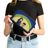 PU Zip Around Wallet Rectangle - The Apothecary Diaries Chibi Jinshi and Maomao Sunset Pose