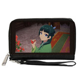 PU Zip Around Wallet Rectangle - The Apothecary Diaries Maomao Holding Flower Scene