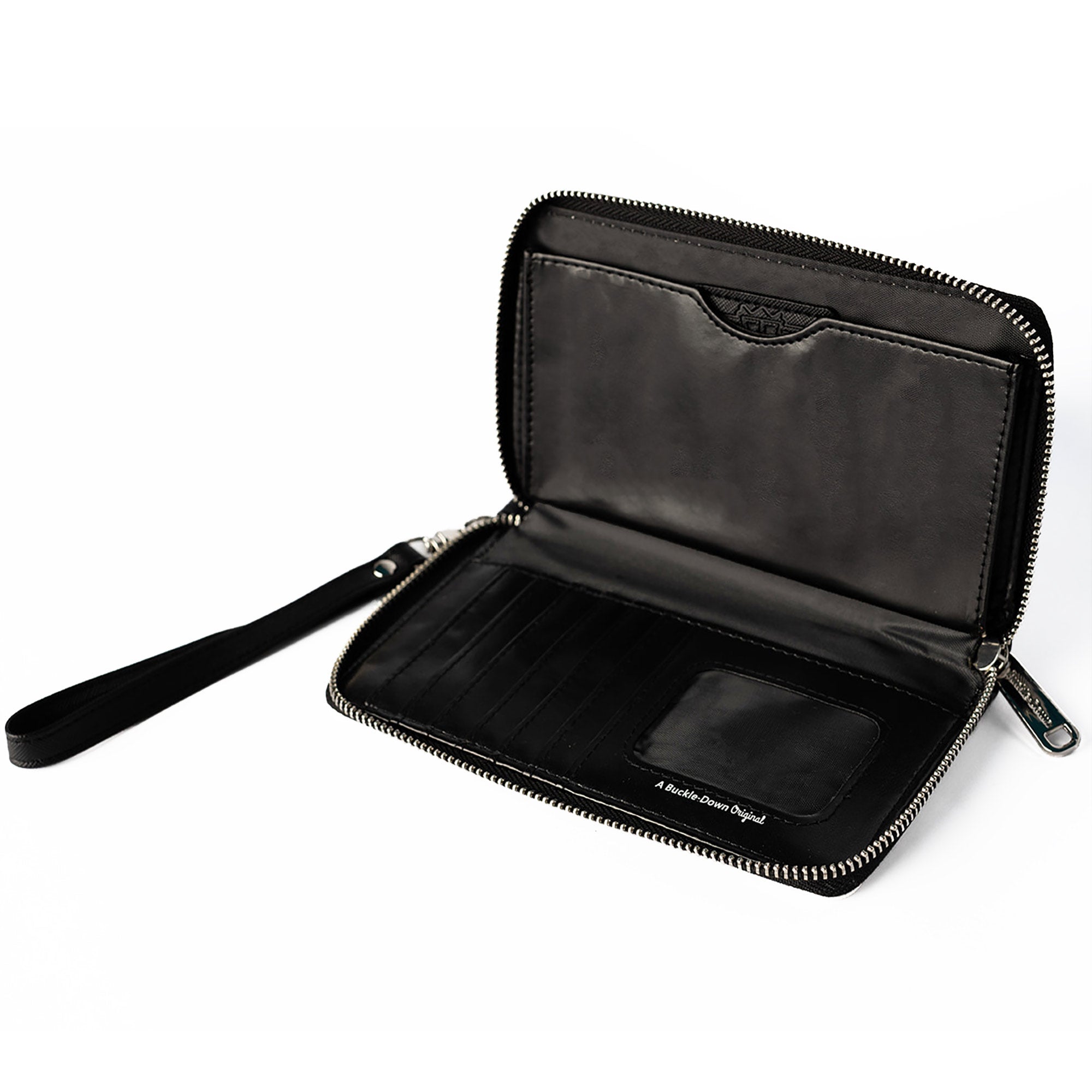 PU Zip Around Wallet Rectangle - GILMORE GIRLS LUKE'S Coffee Cup Icon Gray/Browns