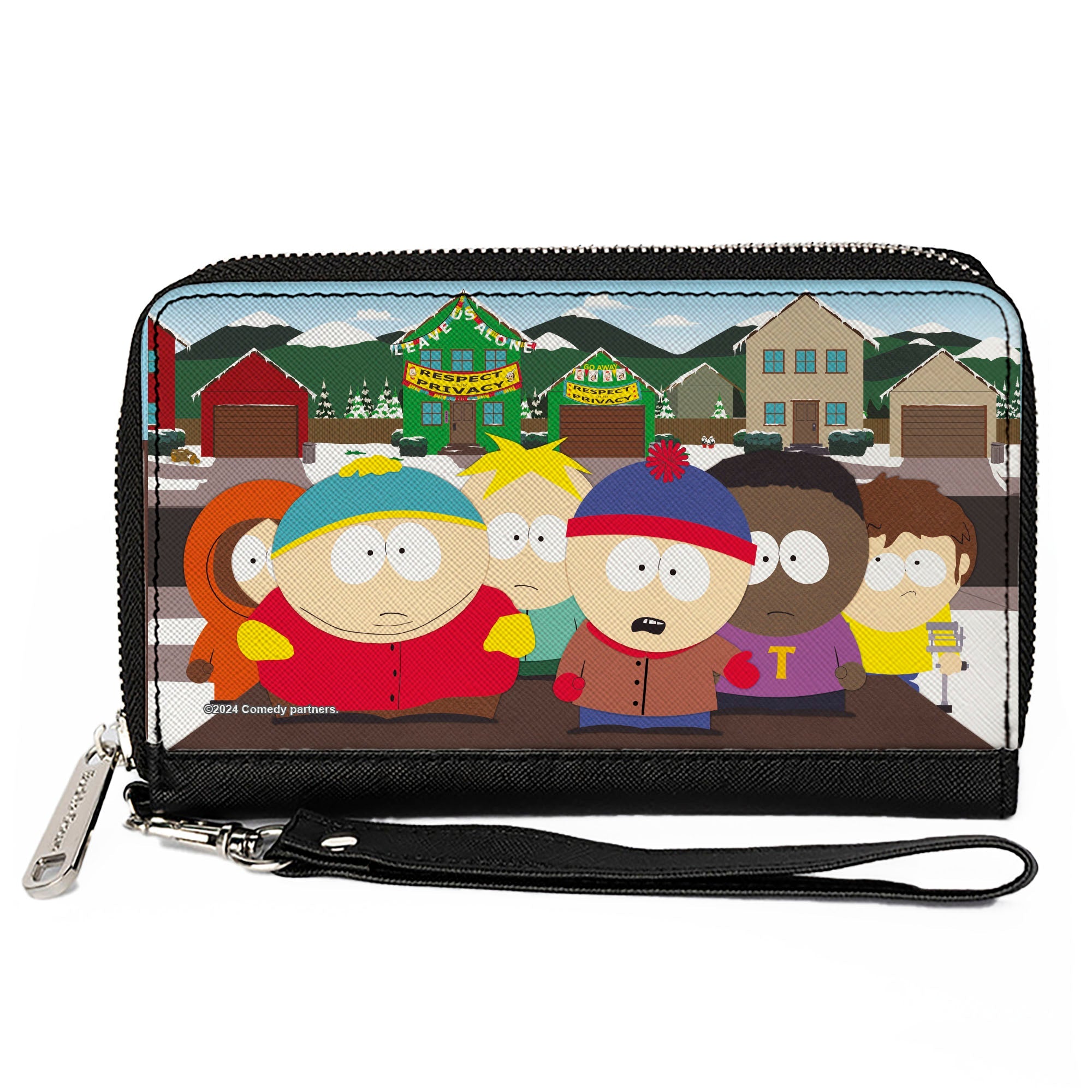 PU Zip Around Wallet Rectangle - South Park Privacy Tour Boys Group Scene